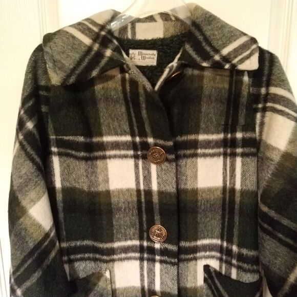 Vintage Minnesota Woolen Co 100% Wool W/ Liner Women’s Plaid Jacket Med - Picture 5 of 11